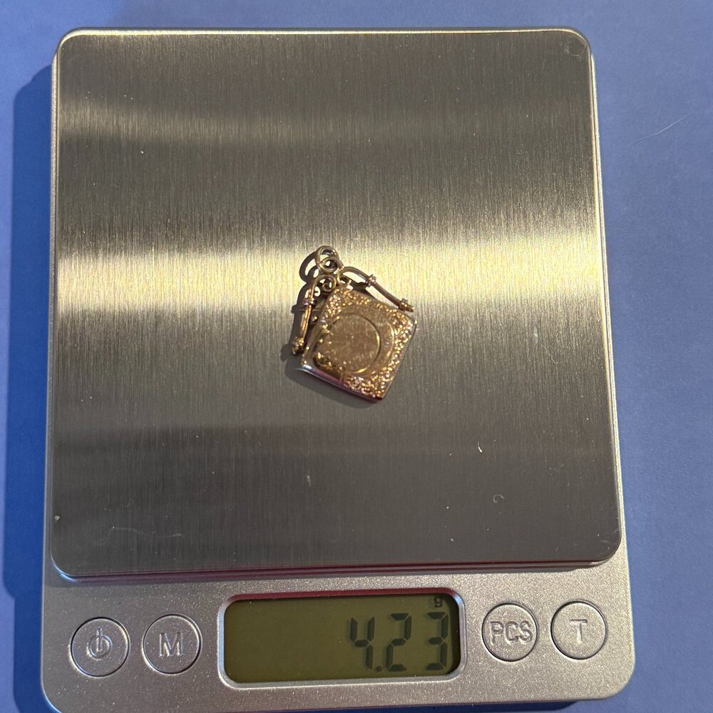 10k Gold Locket Celestial Moon and Stars 4.2g VINTAGE - Picture 15 of 17